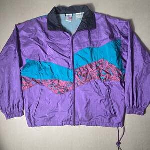 Vintage 90s JCPenney USA Olympic Team Colorblock Windbreaker Jacket XL